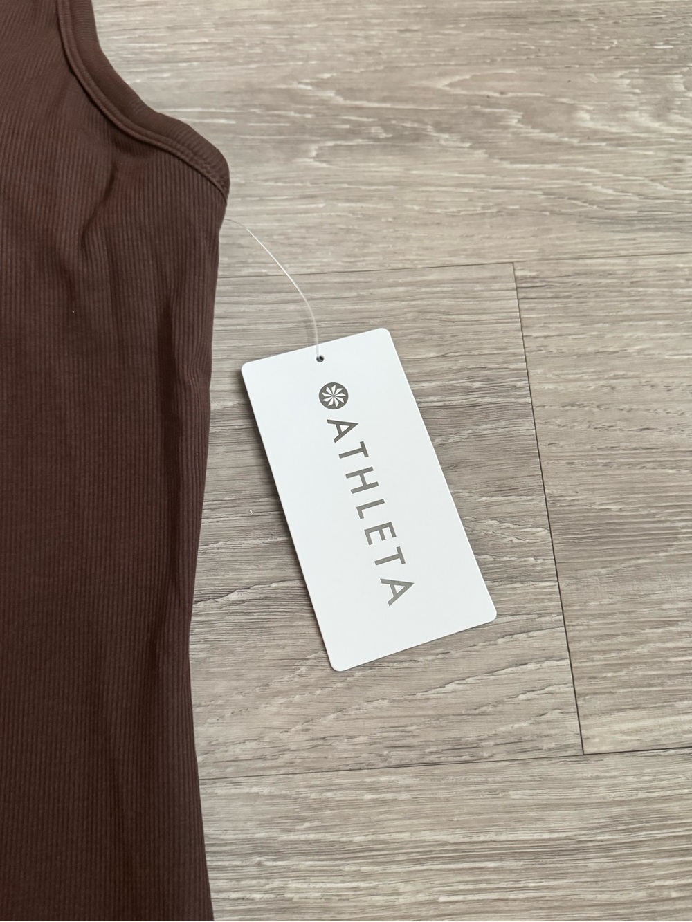 NWT Athleta Brown Signature Rib Apron Dress - Picture 6 of 6